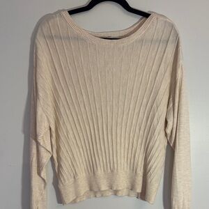 RW&Co long sleeve cream knit sweater